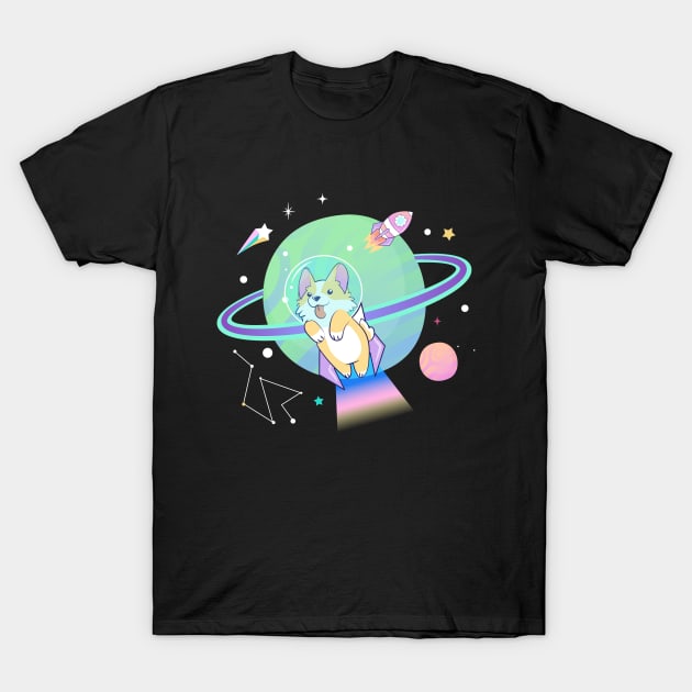 Astronaut Corgi Dog Lover T-Shirt by Mrkedi